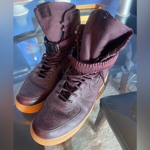 Nike SF Air Force 1 High Deep Burgundy Sneakers Sz 10